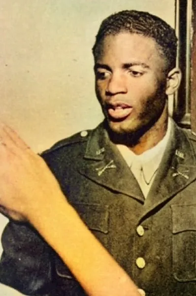 Jackie Robinson in his Army officer's uniform