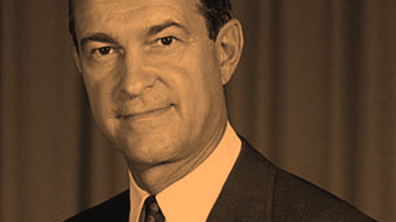 Portrait of CIA Director Richard Helms in an ember tint
