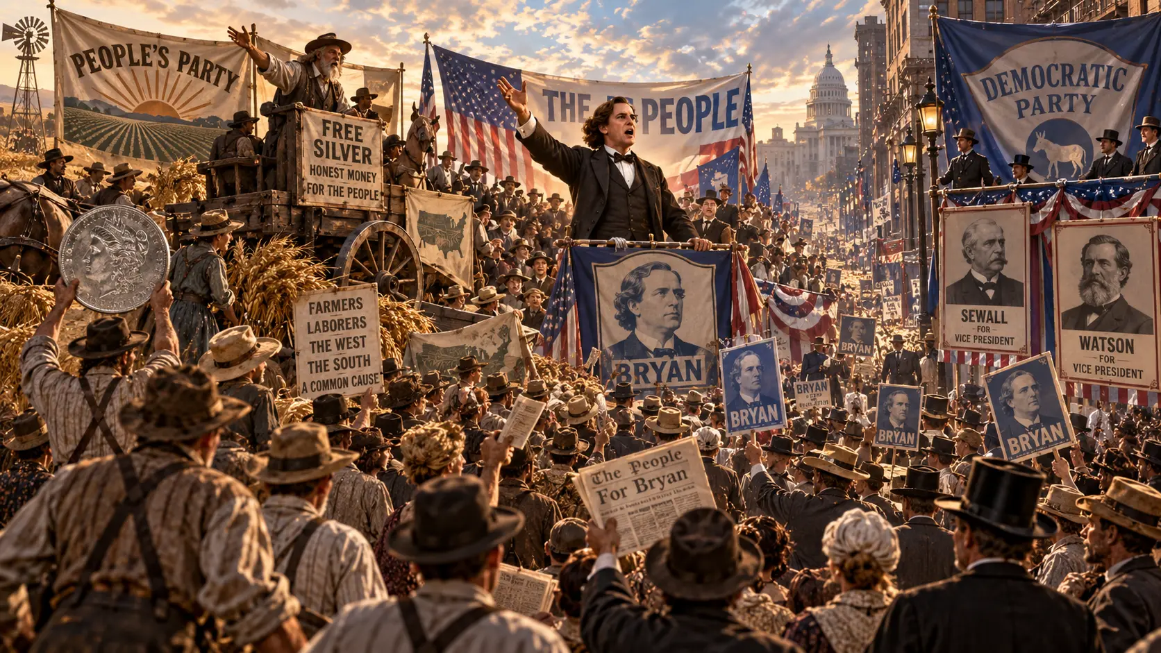 Source-informed interpretive art of William Jennings Bryan and Populist-Democratic fusion